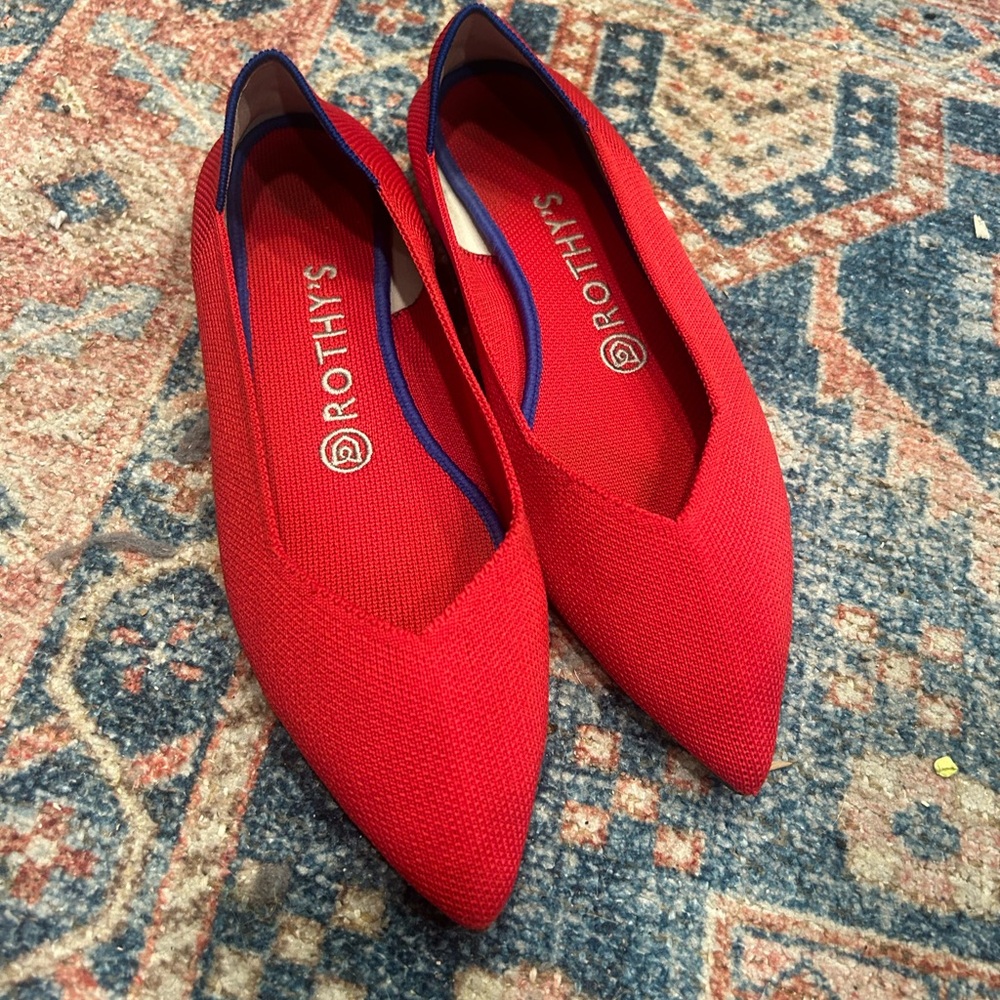 Rothy's Red Flats Elegant Slip-On Loafers